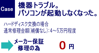 4年間メーカー保証