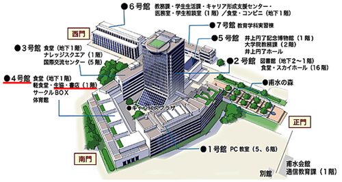 白山キャンパスマップ